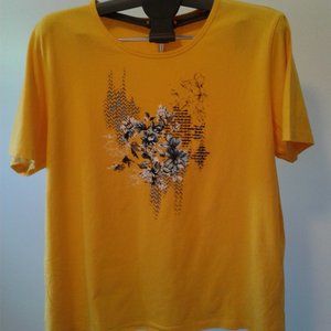 Northern Reflections Mustard Coloured T-Shirt XL
